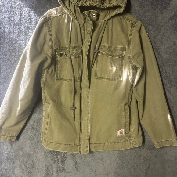 Carhartt Olive Green Hooded Jacket